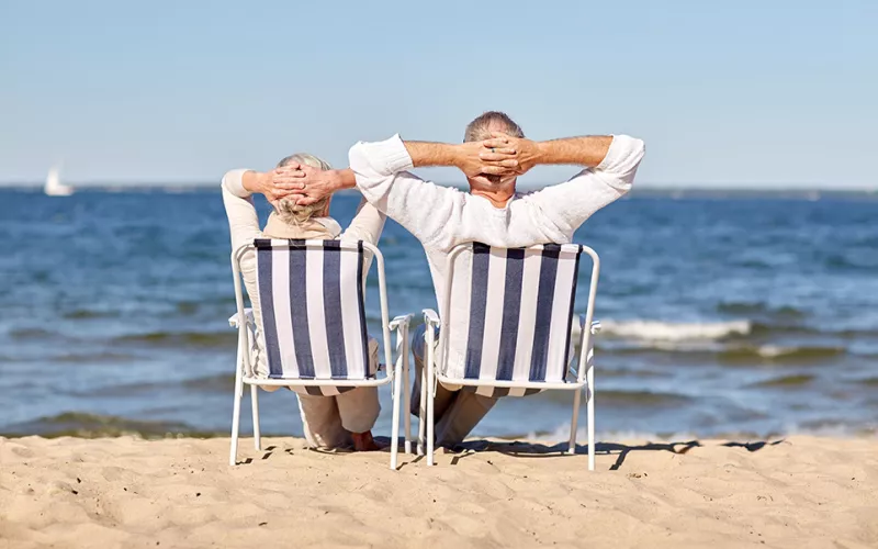 Pensionisten am Strand